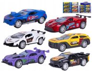 Auto závodní - 13 cm - zpětný chod, mix druhů