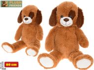 Plush Friends Pes plyšový tmavě hnědý, 80cm - zvětšit obrázek