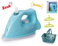 Žehlička 16cm na baterie, se světlem a zvukem a doplňky  - zvětšit obrázek