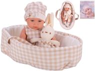 Miminko tvrdé tělo, s nosítkem pro miminka a zajíčkem