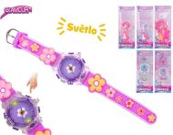 Glamour hodinky náramkové analogové dívčí na baterie se světlem, 6 druhů v krabičce - zvětšit obrázek