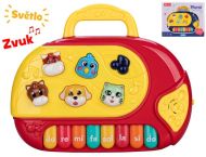 Pianko 21x17cm na baterie, se světlem a zvukem, 2barvy - zvětšit obrázek