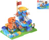 Stavebnice 87ks s dráhou a zvířátkem, v krabičce