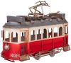 Tramvaj červená 16,5 cm kov, volný chod