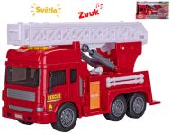 Auto hasičské se žebříkem a efekty světlo, zvuk, 28 cm - zvětšit obrázek