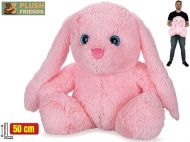 Plush Friends - Králík růžový plyšový 50cm, sedící 