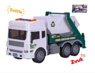 Auto popelářské kontejner 28cm, na baterie se světlem a zvukem