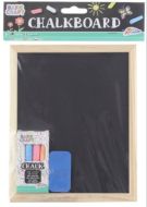 Tabulka s křídami a houbičkou