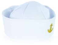 Čepice námořní bílá s odznakem - KARNEVALOVÝ DOPLNĚK