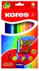 KORES Jumbo trojhranné pastelky, 5mm/12ks