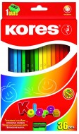 KORES Hexagonální pastelky, 3mm/36ks - zvětšit obrázek