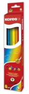 Hexagonální pastelky , 3mm/6ks v balení KORES  - zvětšit obrázek