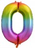 Balónek nafukovací č. 0 - 85cm, duhový 