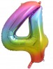Balónek nafukovací č. 4 - 85cm, duhový 