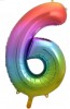 Balónek nafukovací č. 6 - 85cm, duhový 