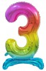 Balónek nafukovací č.3 - 74cm, duhový stojící 