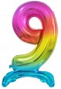 Balónek nafukovací č.9 - 74cm, duhový stojící 
