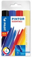 Popisovač Akrylový popisovač Pilot Pintor, Medium, sada 4 ks, Essentials