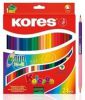 Trojhranné oboustranné pastelky KORES 24ks
