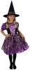 Dětský kostým čarodějnice, fialovo-černá(S)