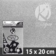 Zažehlovací folie, glitrová, ARGENT, stříbrná - zvětšit obrázek