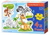 Puzzle Castorland 4v1 mini (3,4,6,9) Africká zvířátka - zvětšit obrázek