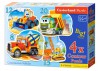 Puzzle Castorland 4v1 (8,12,15,20 dílků) Stavební stroje 