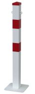 Parkovací sloupek s deskou - bílý
