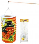 Lampion Halloween s dřevěnou hůlkou - zvětšit obrázek