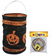 Lampion Halloween dýně, čajová svíčka, 15cm - zvětšit obrázek