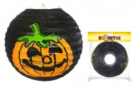 Lampión s dýní Halloween vyztužený, 25cm - zvětšit obrázek