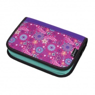 Dívčí školní penál jednochlopňový Bagmaster Case Alfa 9 A Pink / Violet - zvětšit obrázek