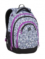 Dívčí studentský batoh Bagmaster Energy 9 B Violet / White / Blue - zvětšit obrázek
