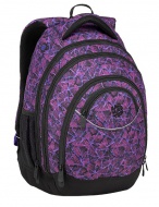Dívčí studentský batoh Bagmaster Energy 9 D Violet / Black - zvětšit obrázek