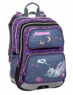 Školní batoh pro prvňáčky Bagmaster Galaxy 9 A Gray / Violet - zvětšit obrázek