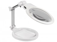 Lupa na stůl s led světlem 15x19x25 cm bílá, 1 ks - zvětšit obrázek