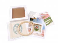 Kreativní vyšívací sada s rámečkem 2 režná světlá, 1 sada - zvětšit obrázek