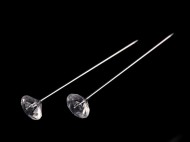 Nerezové ozdobné špendlíky délka 49 mm diamant