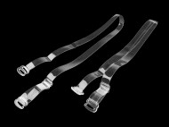 Ramínka silikonová šíře 10 mm s plastovým zapínáním transparent, 1 pár - zvětšit obrázek