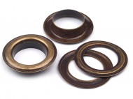 Průchodky s podložkou vnitřní 22 mm / vnější 34 mm 1 staromosaz, 10 pár - zvětšit obrázek