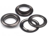 Průchodky s podložkou vnitřní 22 mm / vnější 34 mm 3 nikl černý, 100 pár - zvětšit obrázek