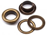 Průchodky s podložkou vnitřní 10 mm / vnější 16 mm 1 staromosaz, 20 pár - zvětšit obrázek