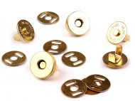 Magnetické zapínání 15 mm zlaté zlatá, 200 sada - zvětšit obrázek