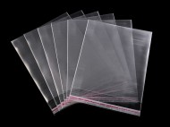 PP sáček s lepicí klopou 13x14,5 cm transparent, 21000 ks - zvětšit obrázek