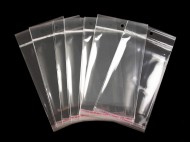 PP sáček s lepicí klopou a závěsem 10x13,5 cm transparent, 24000 ks - zvětšit obrázek