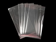 PP sáček s lepicí klopou 11x20 cm transparent, 100 ks - zvětšit obrázek