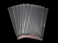 PP sáček s lepicí klopou 14x25 cm transparent, 100 ks - zvětšit obrázek