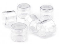 Plastová dóza 3,2x3,8 cm šroubovací transparent, 12 ks - zvětšit obrázek