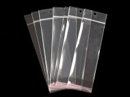 PP sáček s lepicí klopou a závěsem 6x15 cm transparent, 36000 ks - zvětšit obrázek