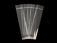 PP sáček s lepicí klopou a závěsem 5x20 cm transparent, 100 ks - zvětšit obrázek